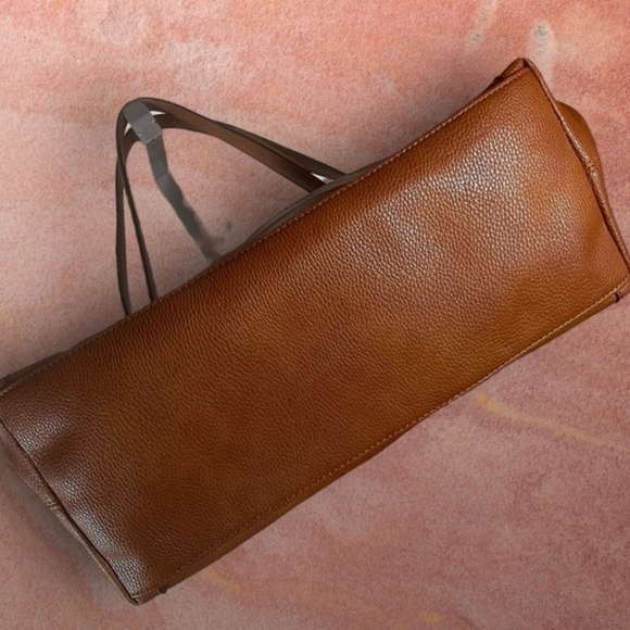 Franco Sarto Women’s Faux Brown Leather Multi Compartment Shoulder Bag - Picture 5 of 8